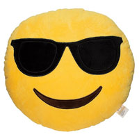 Smiley Kissen mit Sonnenbrille U+1F60E