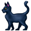 Schwarze Katze Emoji U+1F408 U+2B1B