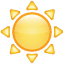 Sonne mit Strahlen Emoji U+2600