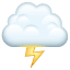 Wolke mit Blitz Whatsapp U+1F329