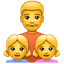 Vater Töchter Emoji U+1F468 U+1F467 U+1F467