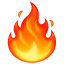 Feuer mit Flammen Smiley Snapchat U+1F525