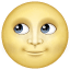 Vollmond mit Gesicht Emoji U+1F31D