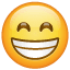 Emoji grinst freudig U+1F601