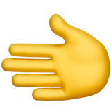 Hand nach links Emoticon U+1FAF2