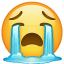 Laut weinendes Emoji Whatsapp U+1F62D