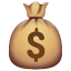 Geldsack mit Dollarzeichen Emoji U+1F4B0