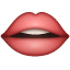 Mund rote Lippen Emoji U+1F444