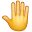 Erhobene Hand Rückseite Emoji U+1F91A