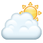 Wolke mit Sonne Emoji U+26C5