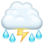 Gewitter Emoji U+26C8