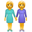 Zwei Frauen Emoji U+1F46D