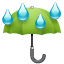 Regenschirm Regen Emoji U+2614