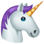 Einhorn Emoji U+1F984