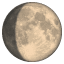 Zunehmender Mond Emoji U+1F314