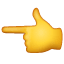 Zeigefinger nach links Emoji U+1F448