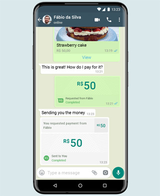 Bezahlfunktion bei WhatsApp in Brasilien